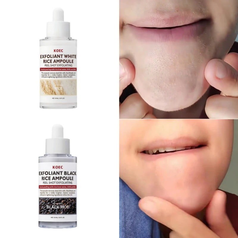 Glow Rice Ampoule Rice Essence Moisturizing and Hydrating Gentle Cleansing Peel Shot Exfoliant Repair Skin Niacinamide Essences