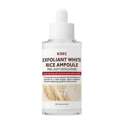 Glow Rice Ampoule Rice Essence Moisturizing and Hydrating Gentle Cleansing Peel Shot Exfoliant Repair Skin Niacinamide Essences