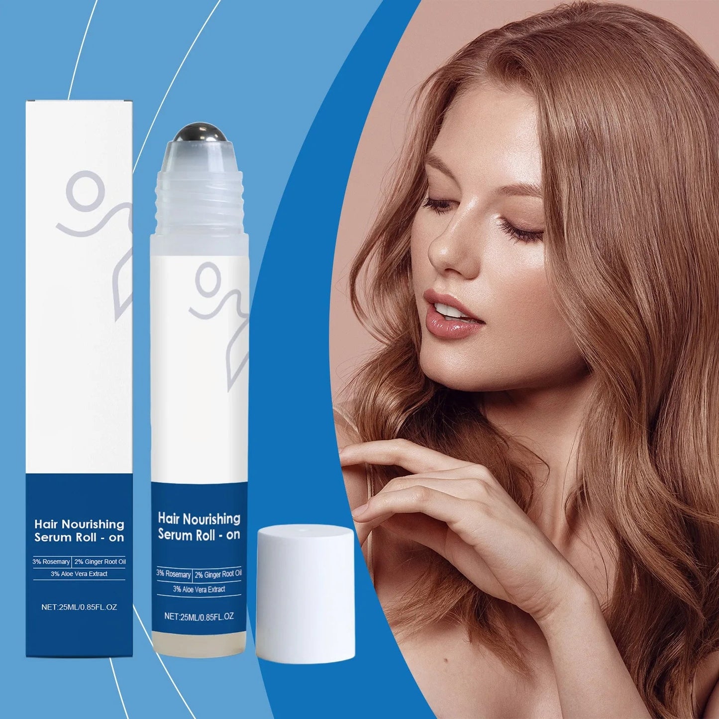 Rosemary Hair Growth Roller Essence Improves Scalp Health Stimulates Follicle Activity Reduces Hair Breakage Increases Density