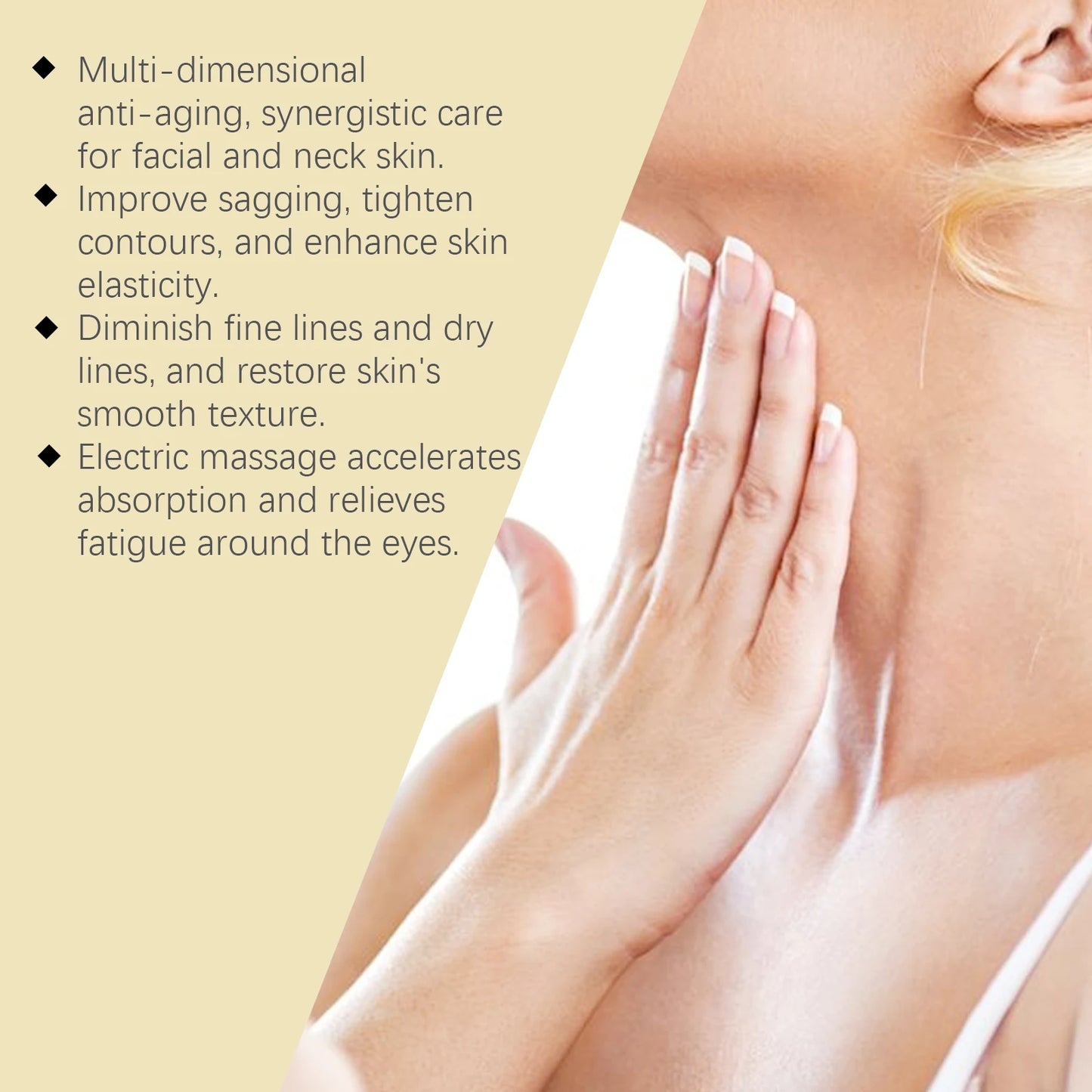 Anti Aging Skin Care Collagen Electric Massage Eye Cream for Dark Circle Ah-8 Firming Neck Cream Moisturizing Tightening Lotion